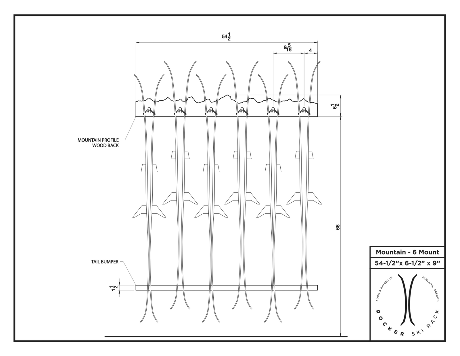 Rocker Ski Rack – Six Pack - Mountains Imperfectly Perfect!!!